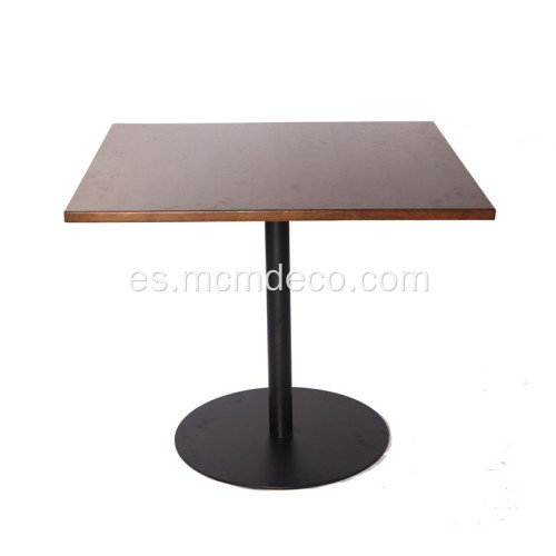 Mesa auxiliar cuadrada de madera maciza de fresno